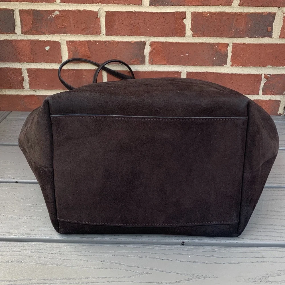 Madewell The Shopper Tote in Brown Suede Leather